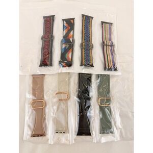 Apple Watch Band Lot 8 Stretch Braided Solo Loop Nylon Boho iWatch Strap New